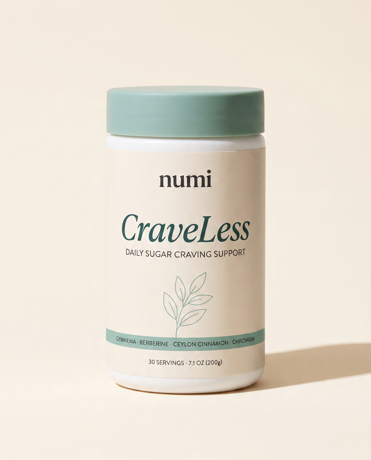 CraveLess teal bottle hero