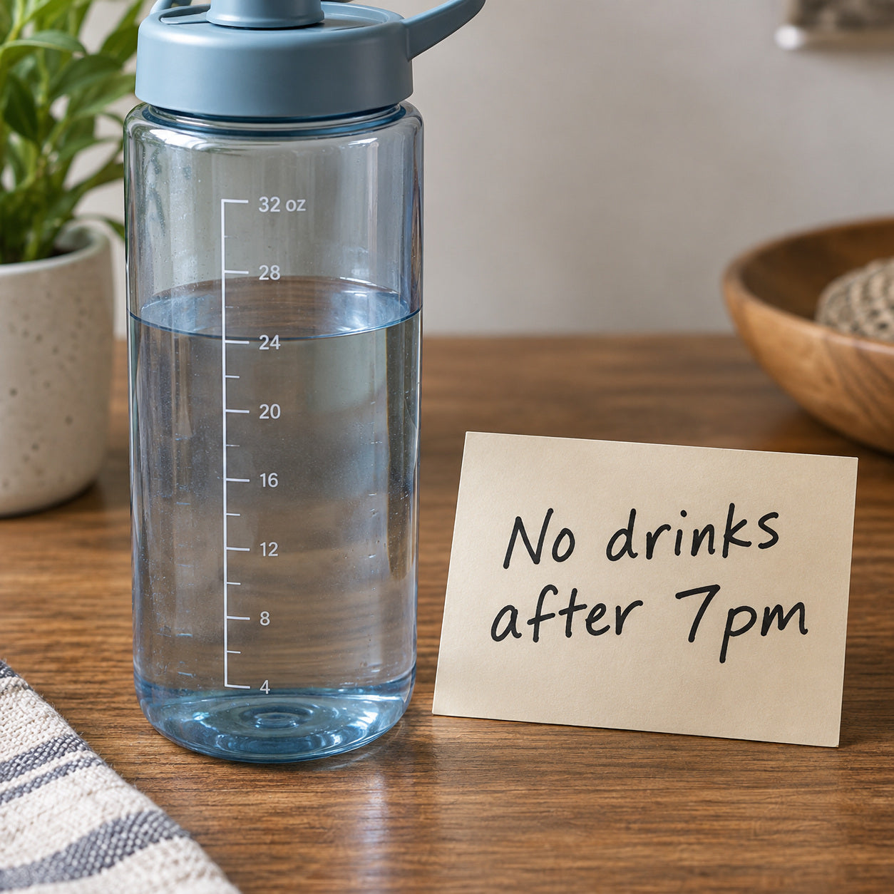 Cutting off drinks before bed