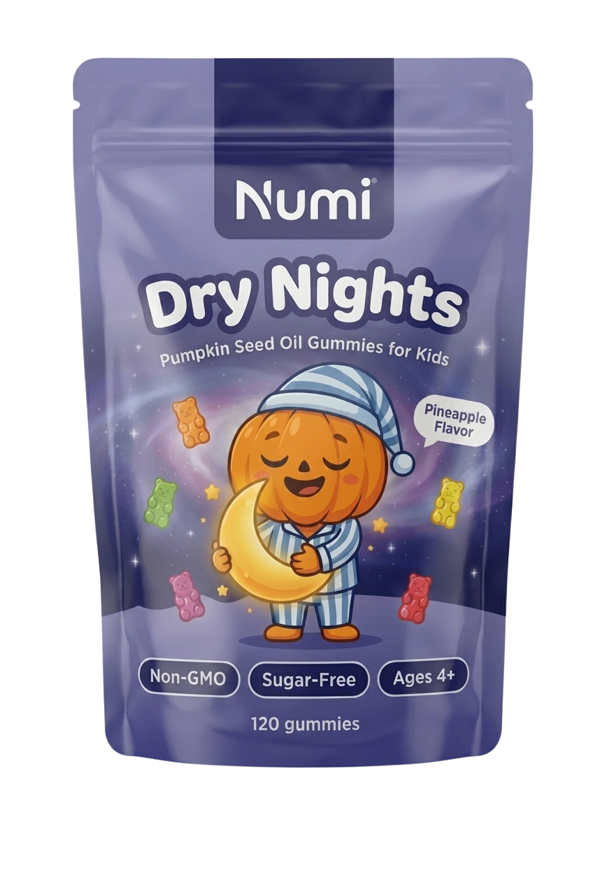 Numi Dry Nights pumpkin seed oil gummies for kids